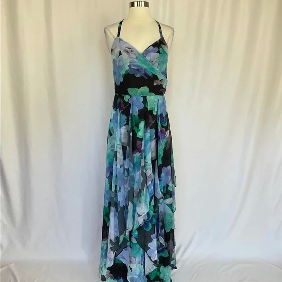 sachin and babi light blue dress Celestino Scarf Maxi Dress